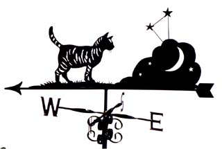 Cat with stars weathervane